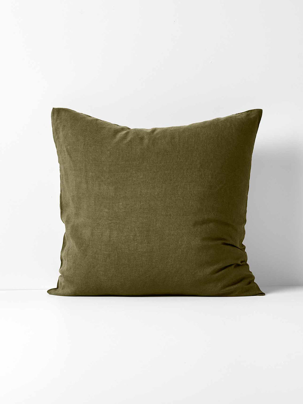 Emile Linen European Pillowcase in Olive