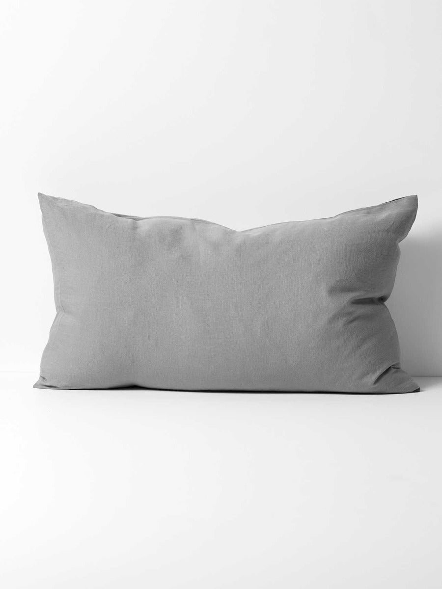 Emile Linen Standard Pillowcase in Smoke