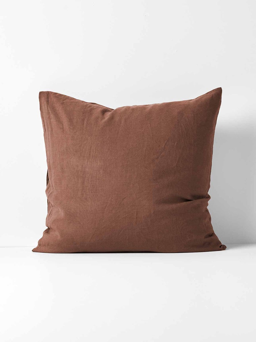 Emile Linen European Pillowcase in Clove