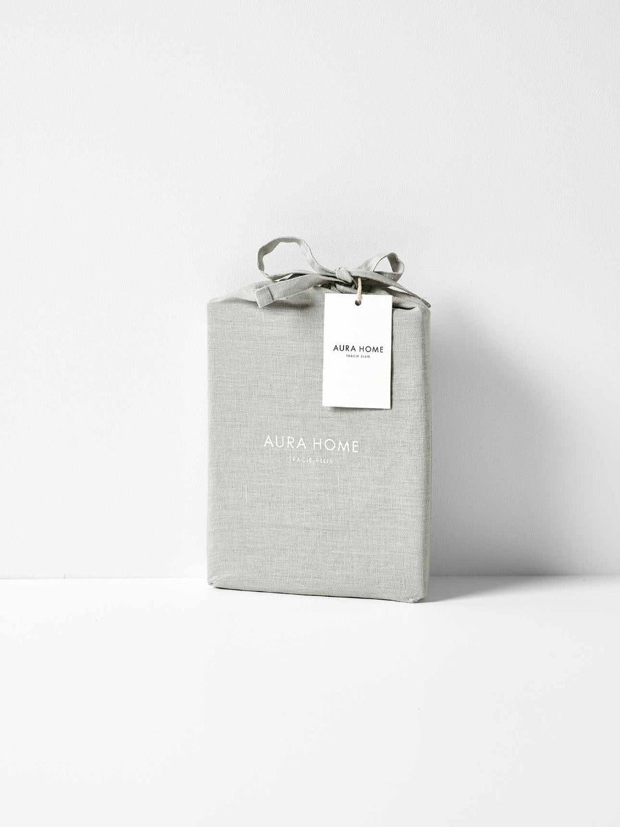 Emile Linen European Pillowcase in Glacier