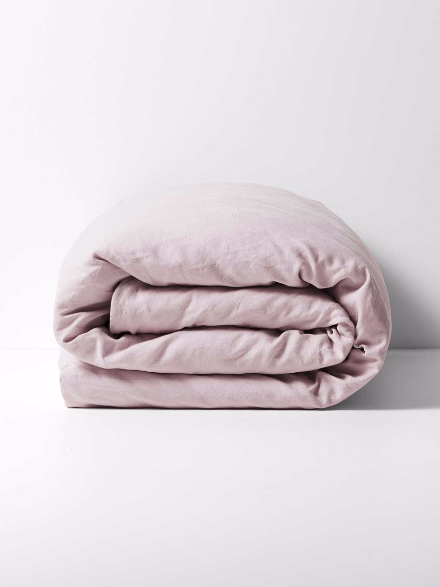 Emile Linen Quilt Cover in Burnished Lilac