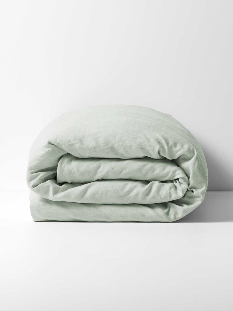Emile Linen Quilt Cover in Mineral