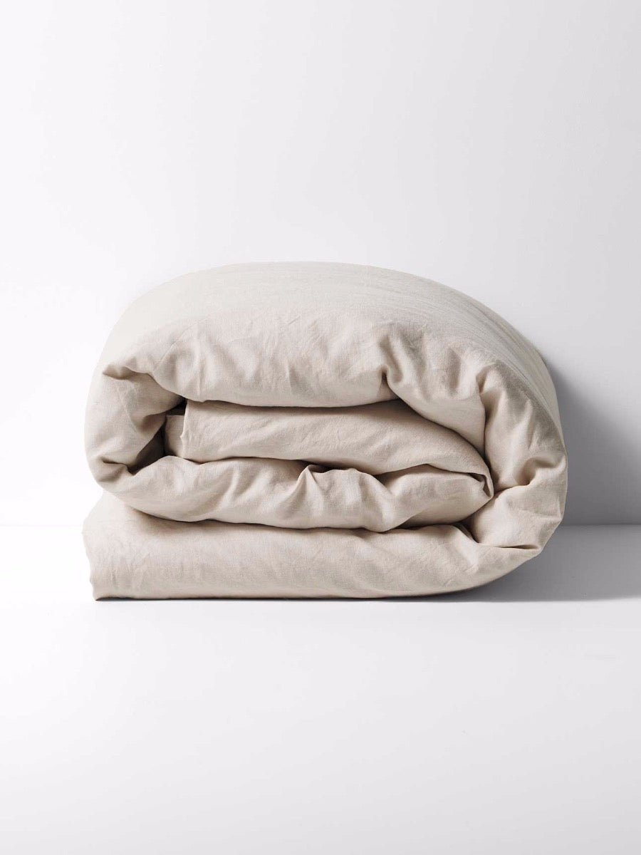 Emile Linen Quilt Cover in Natural