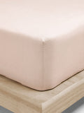 Emile Linen Fitted Sheet in Blush