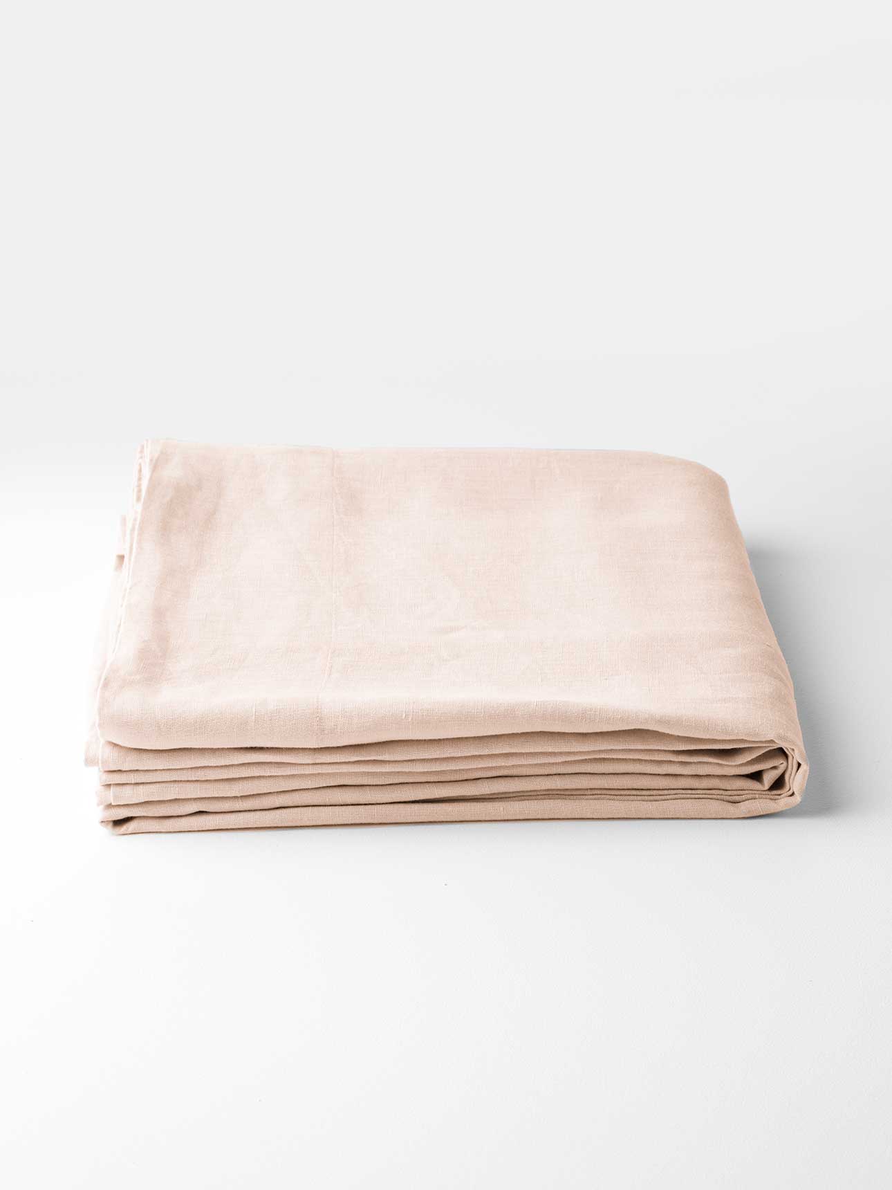Emile Linen Flat Sheet in Blush