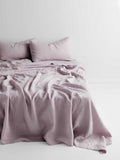 Emile Linen Flat Sheet in Burnished Lilac