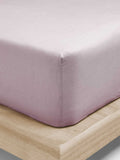 Emile Linen Fitted Sheet in Burnished Lilac