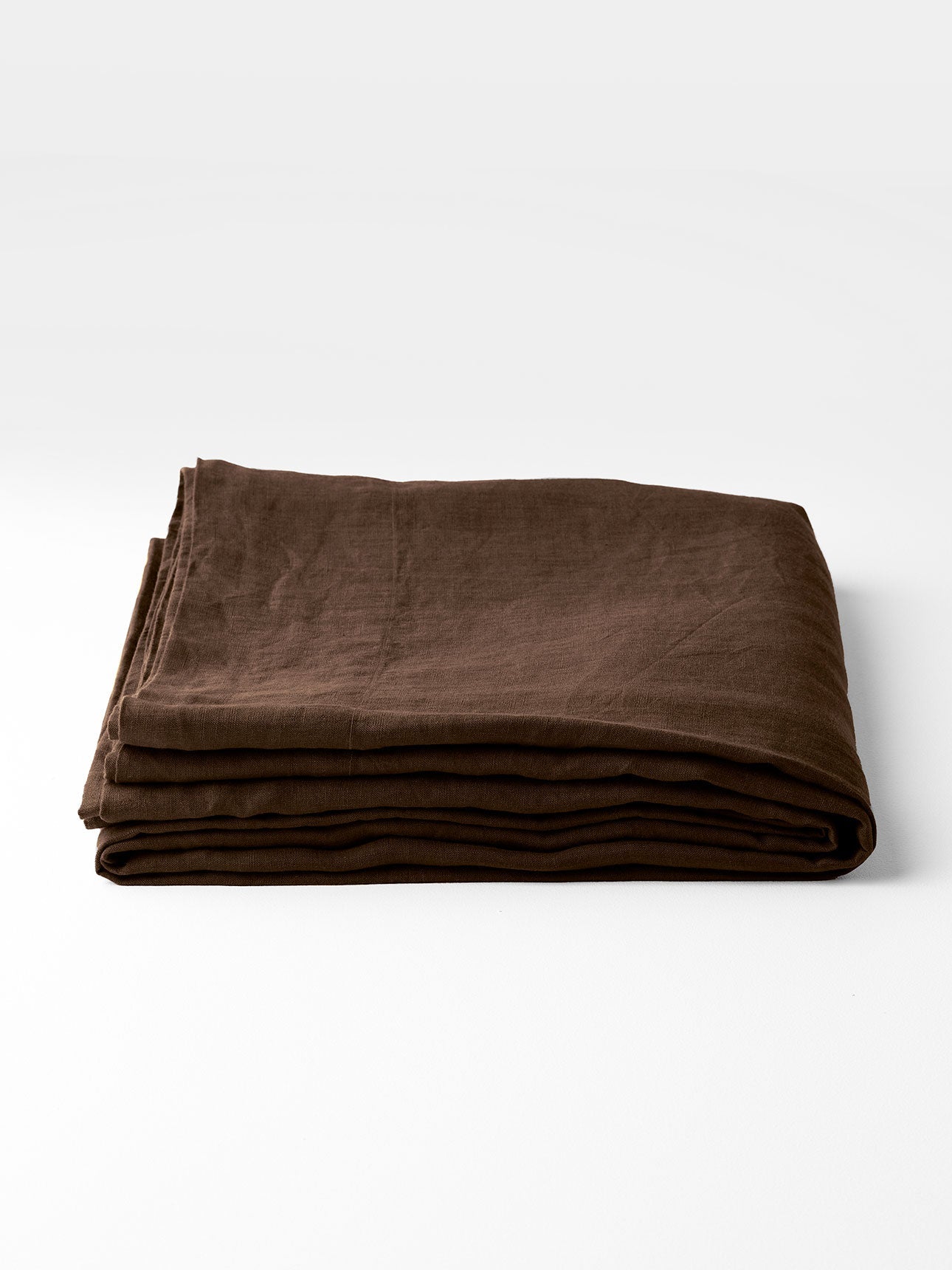 Emile Linen Flat Sheet in Chocolate