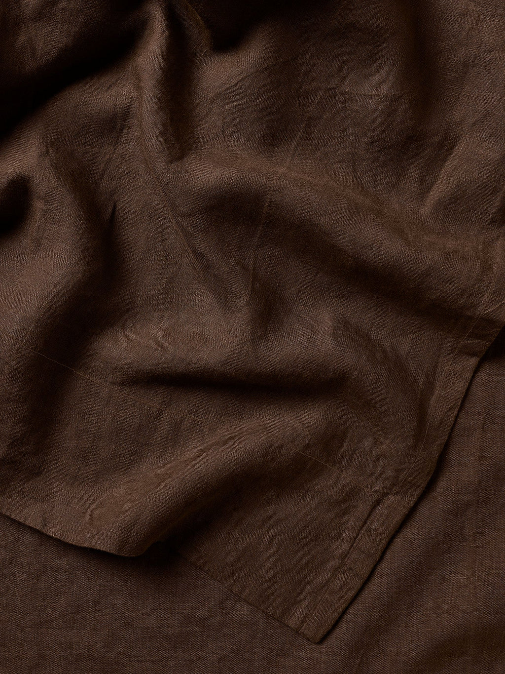 Emile Linen Fitted Sheet in Chocolate