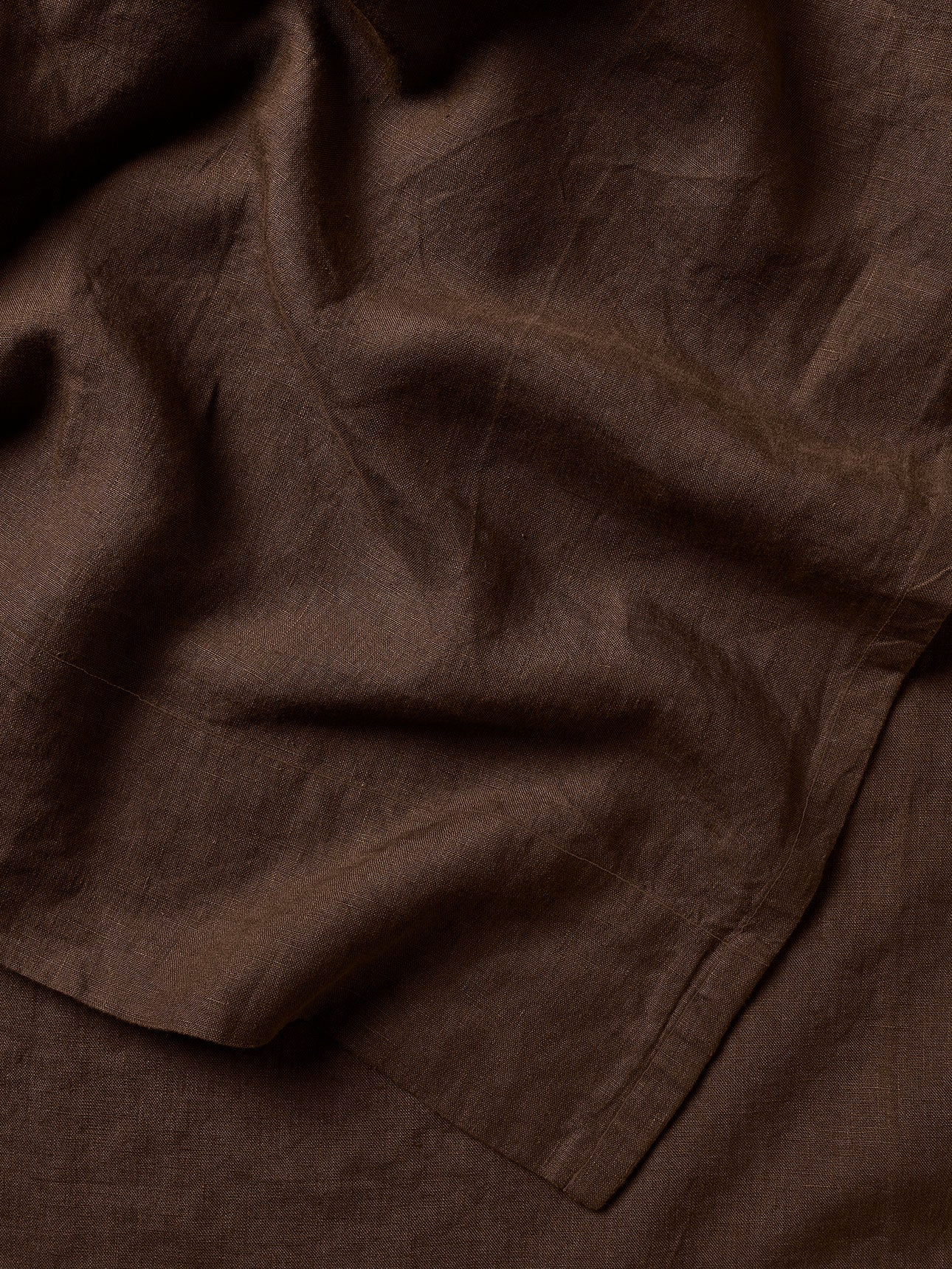 Emile Linen Fitted Sheet in Chocolate