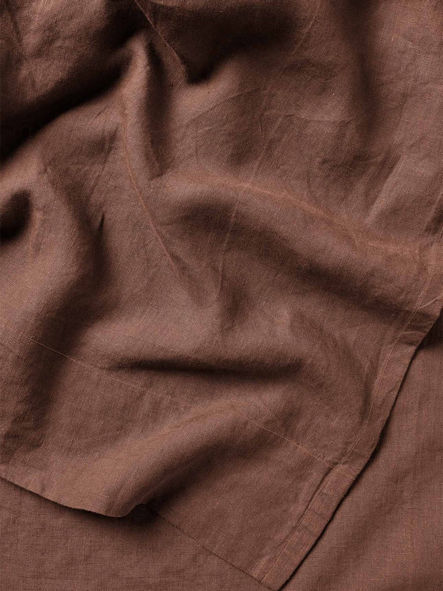 Emile Linen Quilt Cover in Clove