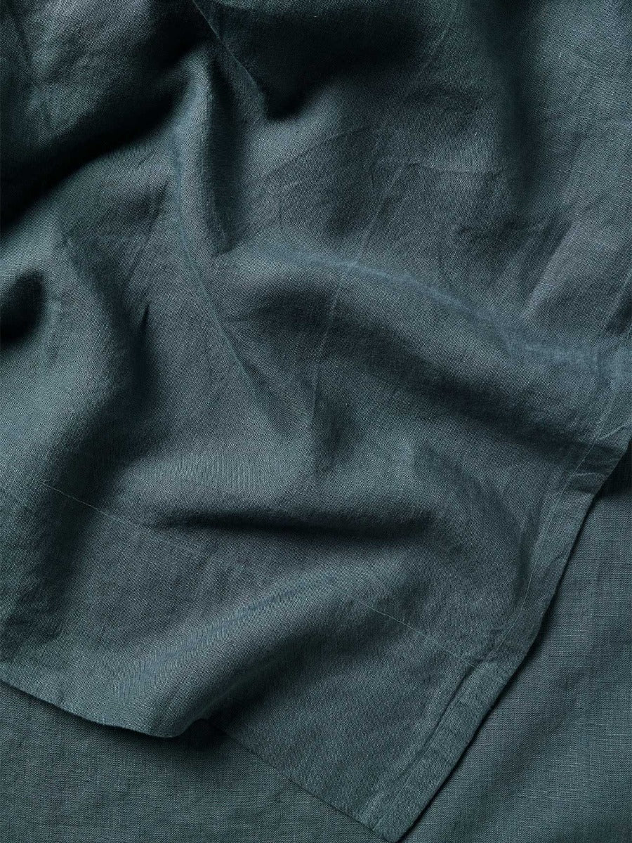 Emile Linen Flat Sheet in Greystone