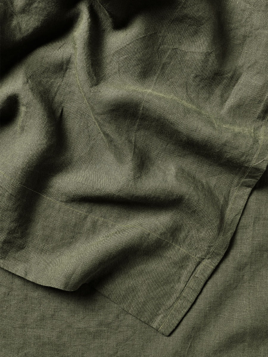 Emile Linen Fitted Sheet in Khaki