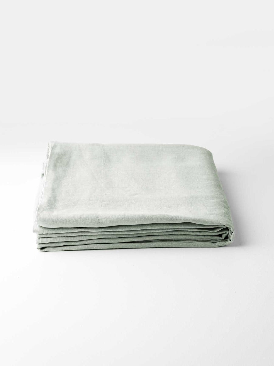 Emile Linen Flat Sheet in Mineral