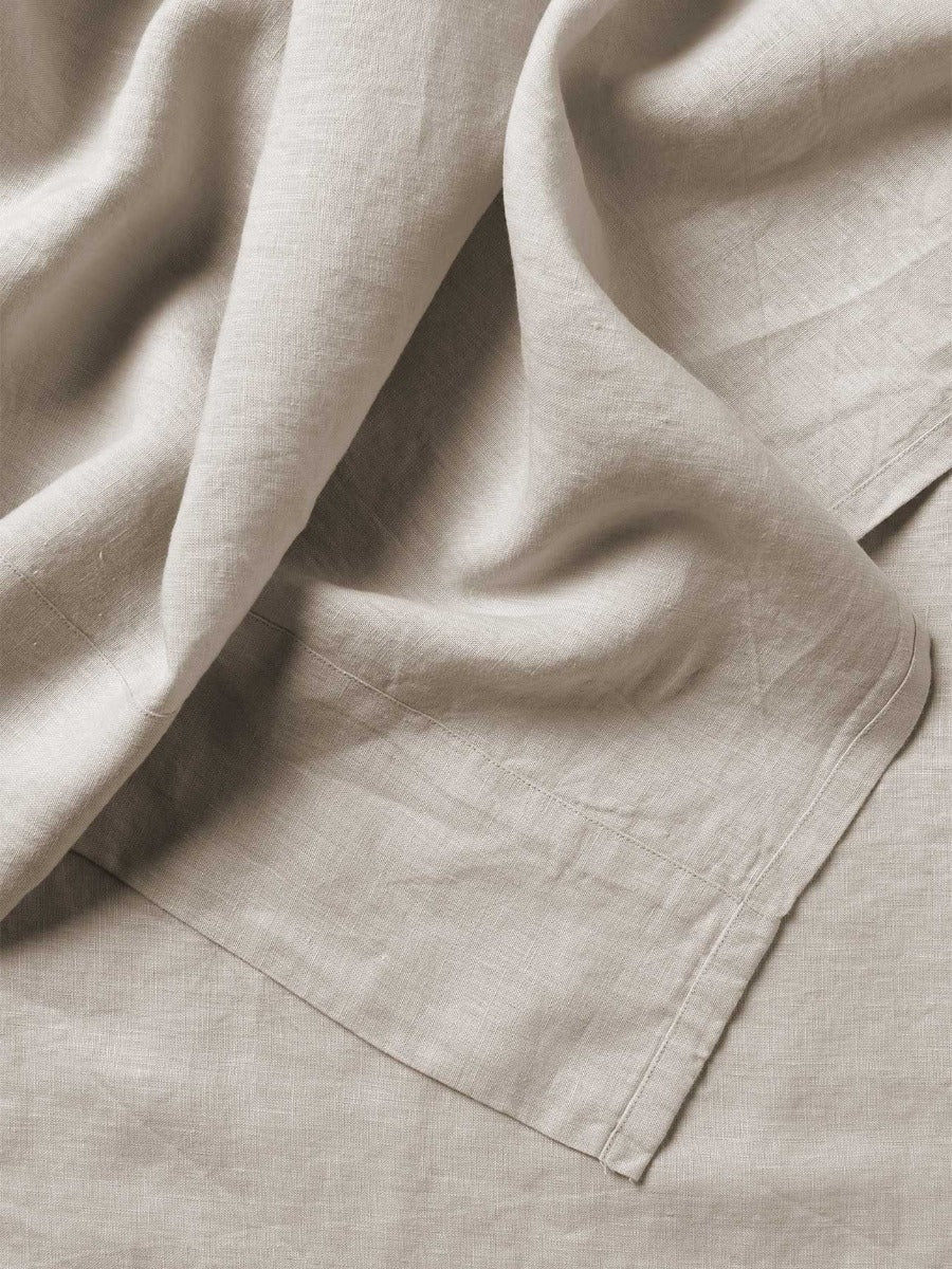 Emile Linen Flat Sheet in Natural