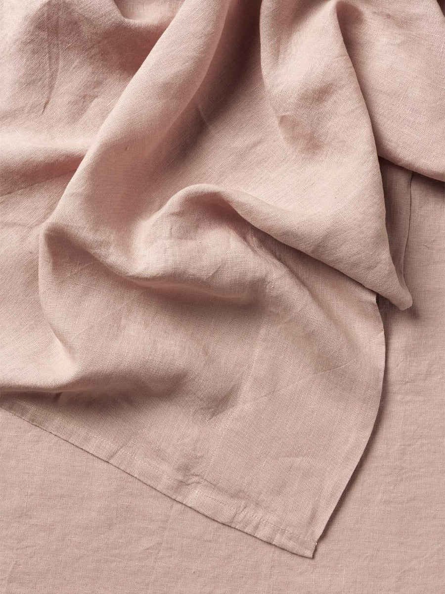 Emile Linen Flat Sheet in Clay