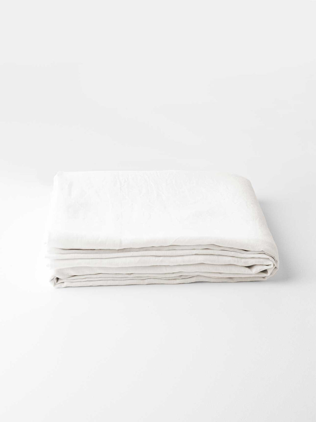 Emile Linen Flat Sheet in Marshmallow