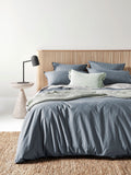 Evie Stonewash Organic Cotton Quilt Cover in Washed Denim