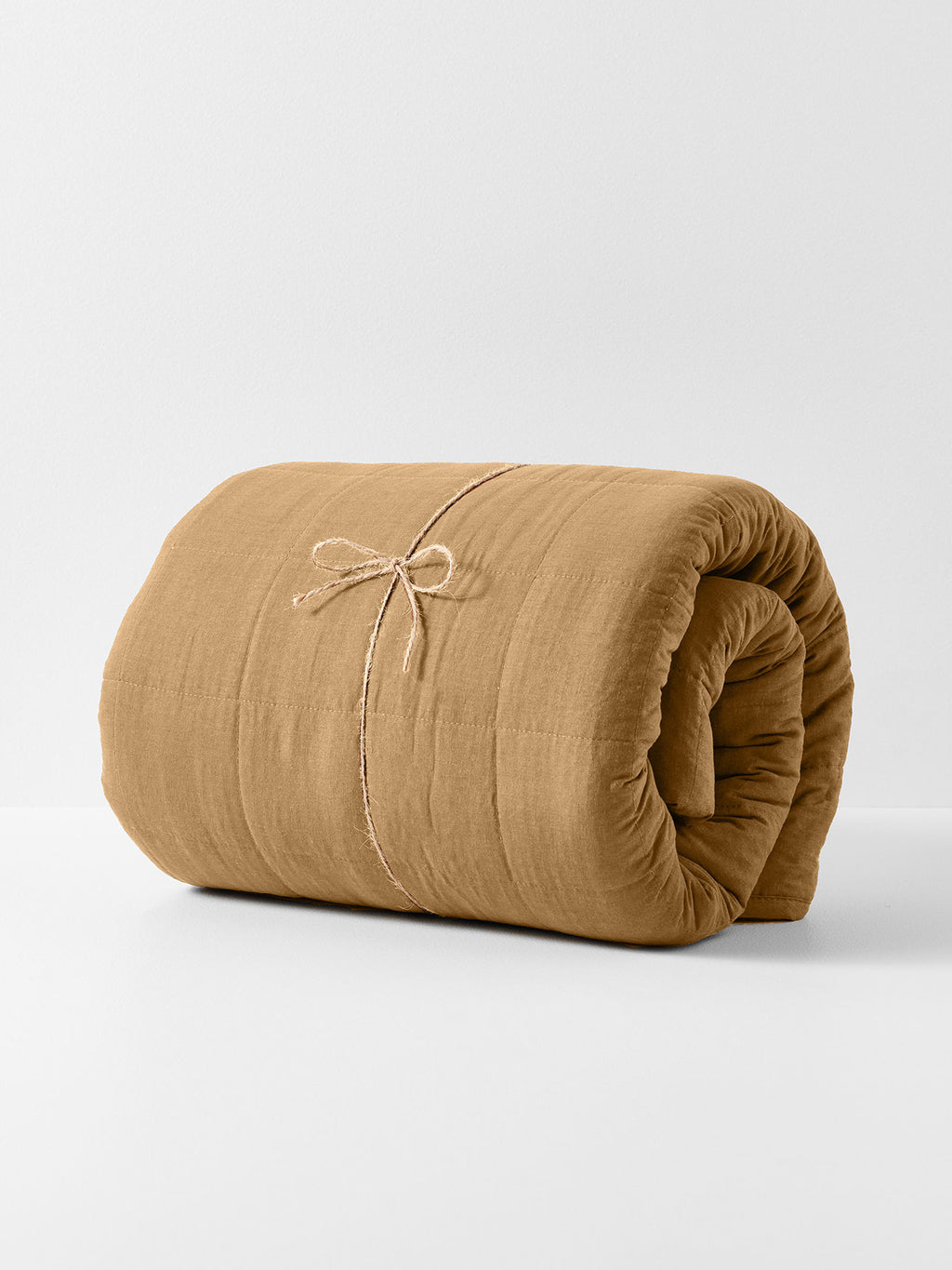 Evie Stonewash Organic Cotton Coverlet in Toasted Pecan