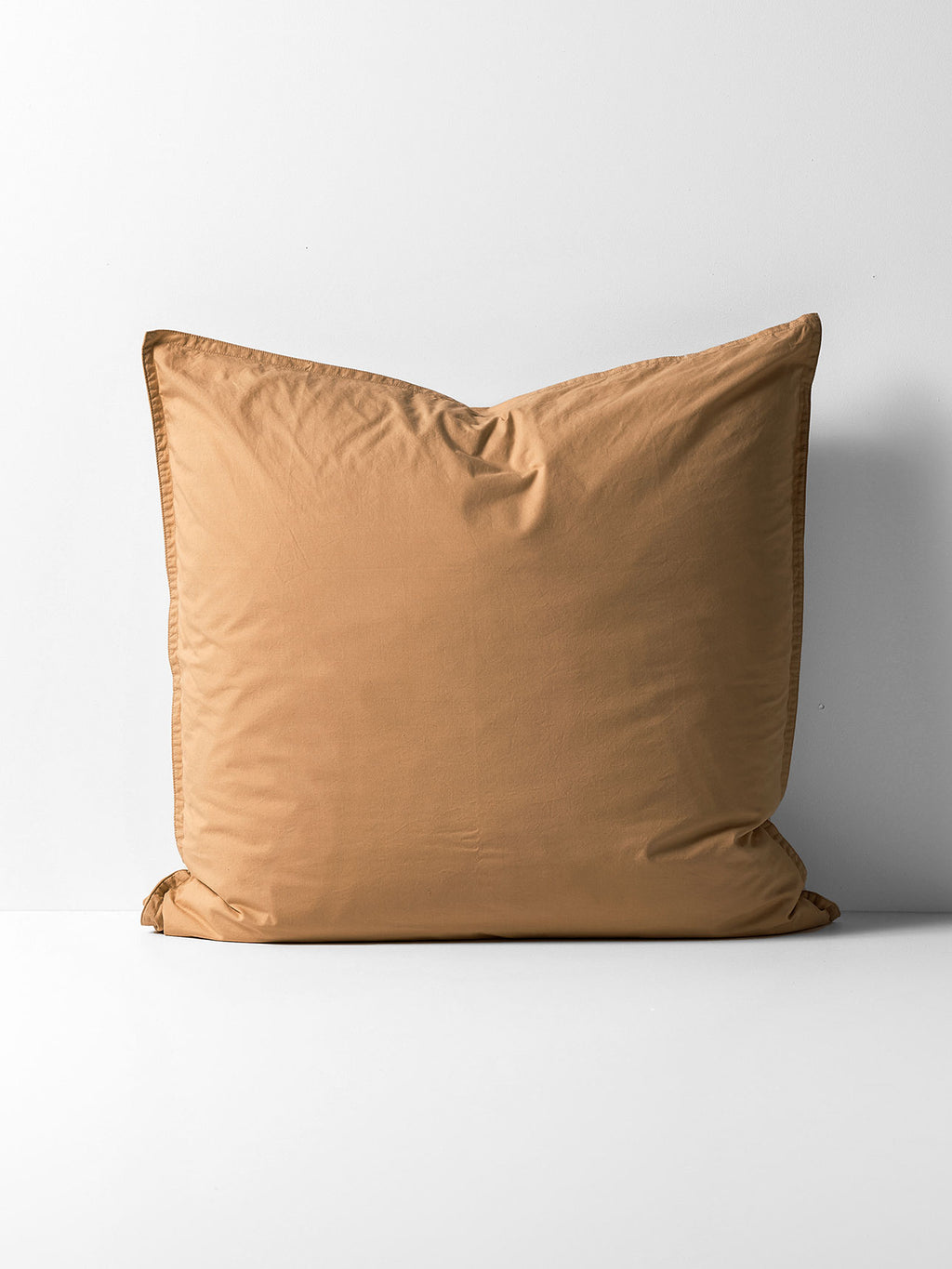 Evie Stonewash Organic Cotton European Pillowcase in Toasted Pecan