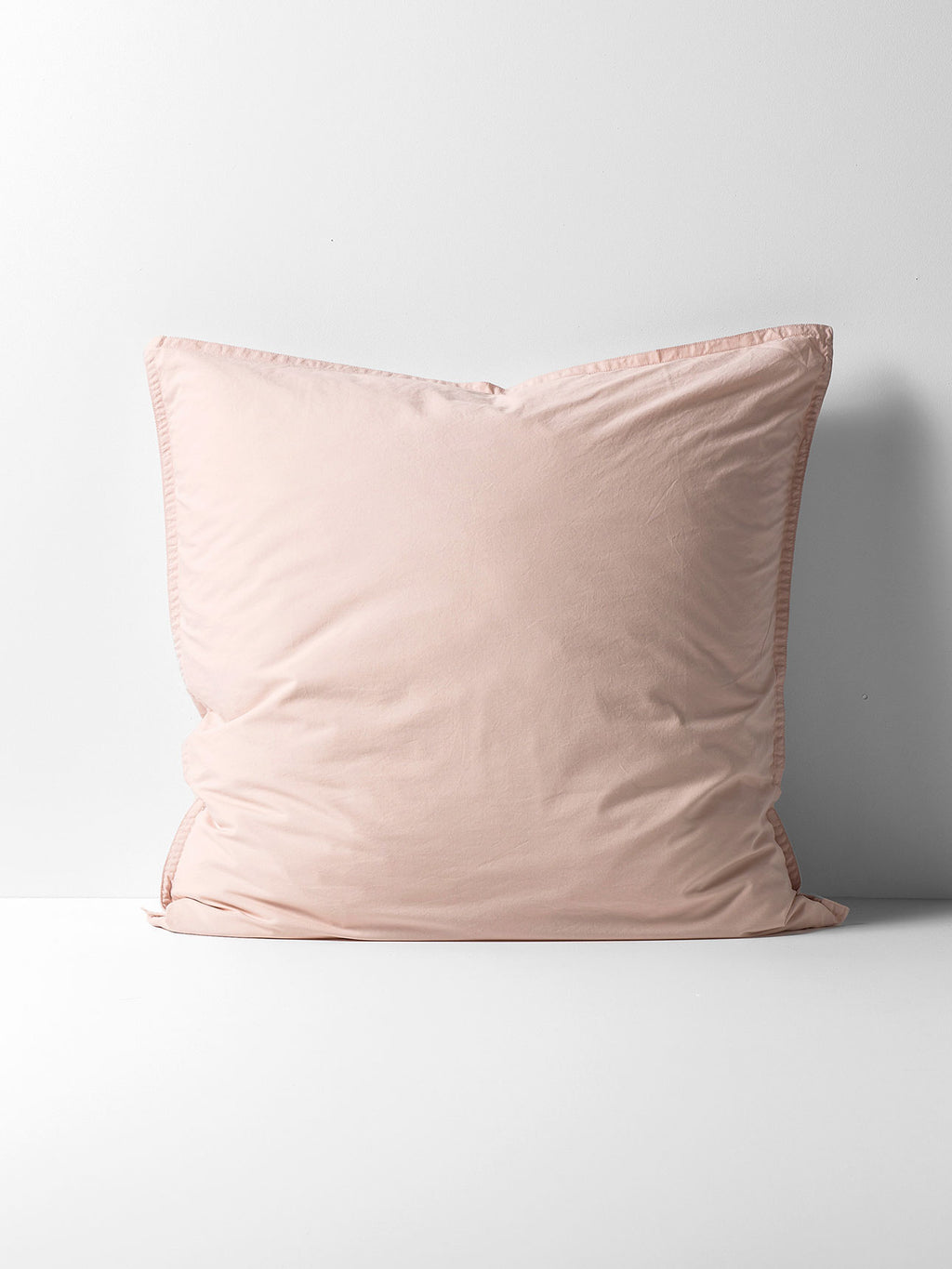 Evie Stonewash Organic Cotton European Pillowcase in Blush Pink