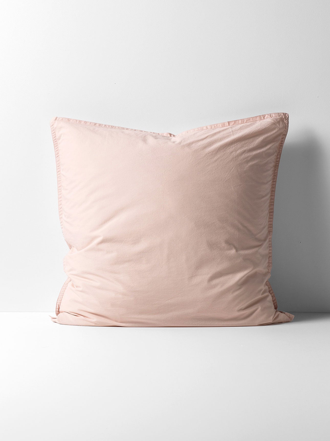 Evie Stonewash Organic Cotton European Pillowcase in Blush Pink