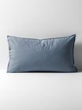 Evie Stonewash Organic Cotton Standard Pillowcase in Washed Denim