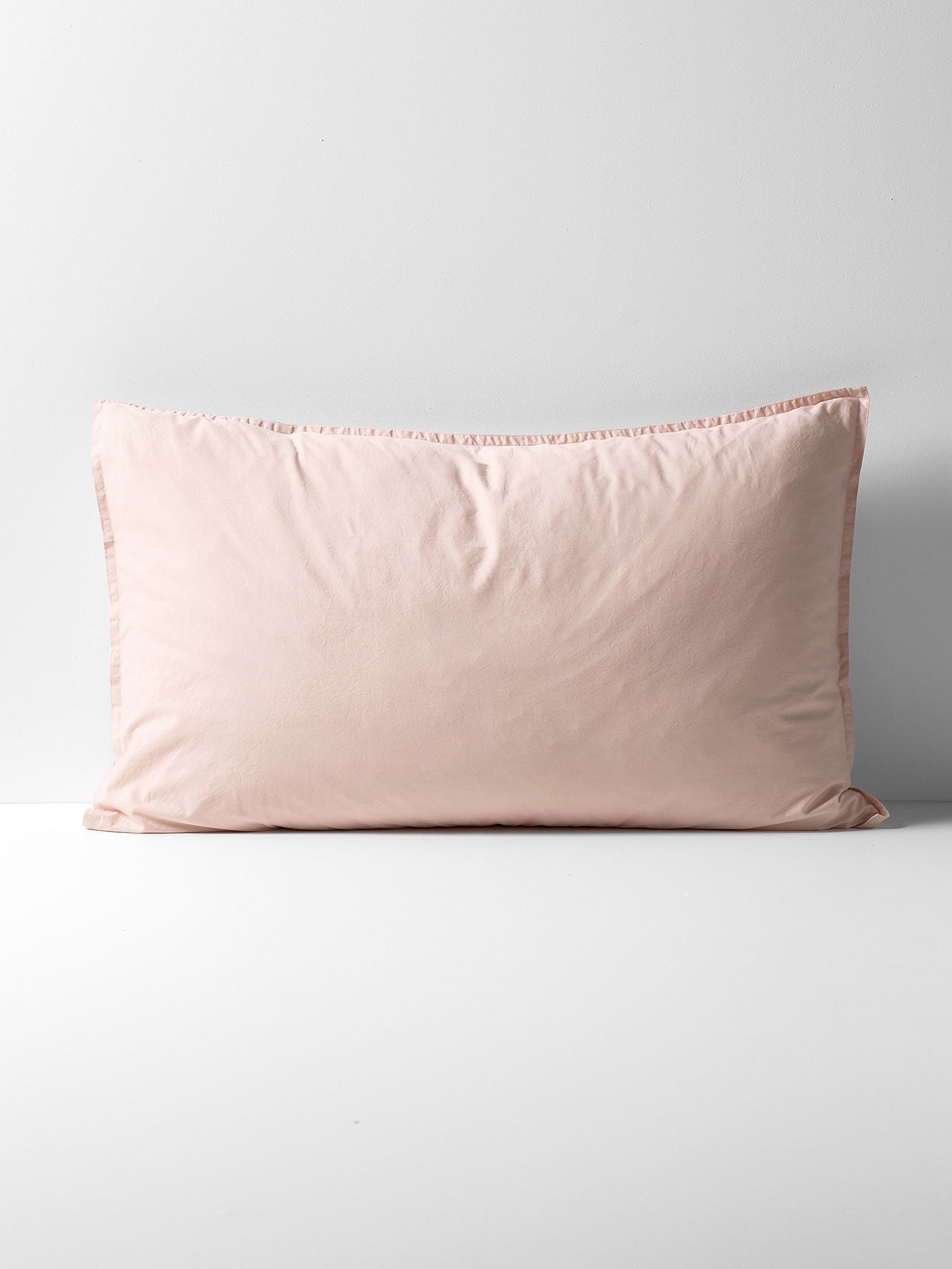 Evie Stonewash Organic Cotton Standard Pillowcase in Blush Pink