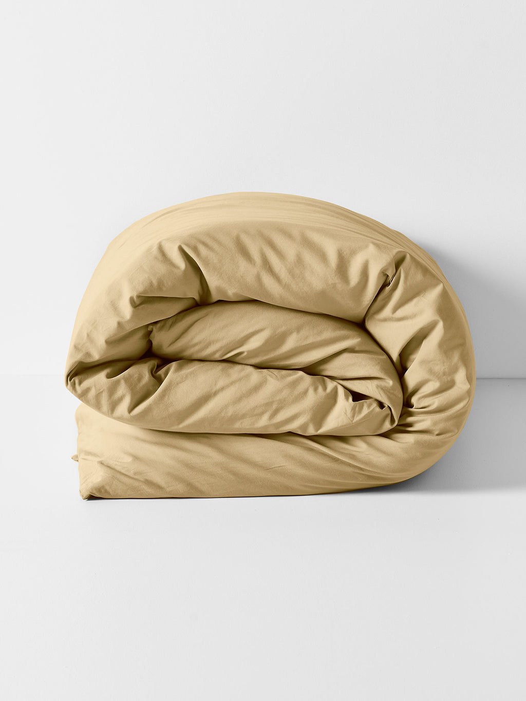 Evie Stonewash Organic Cotton Quilt Cover in Caramel