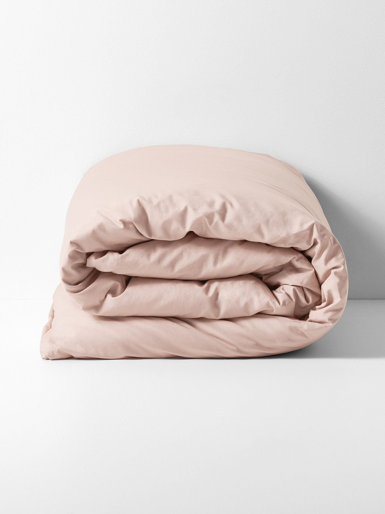 Evie Stonewash Organic Cotton Quilt Cover in Blush Pink