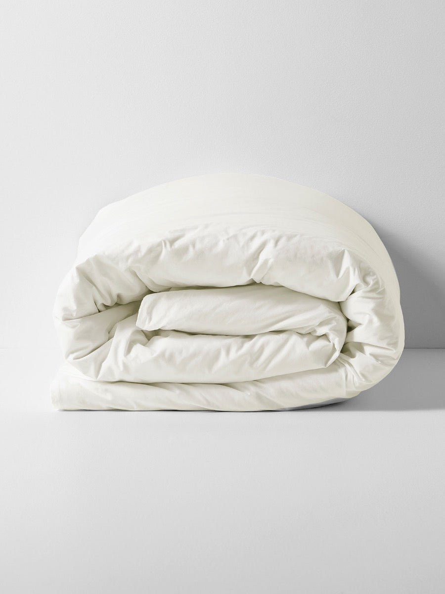 Evie Stonewash Organic Cotton Quilt Cover in Cloud White