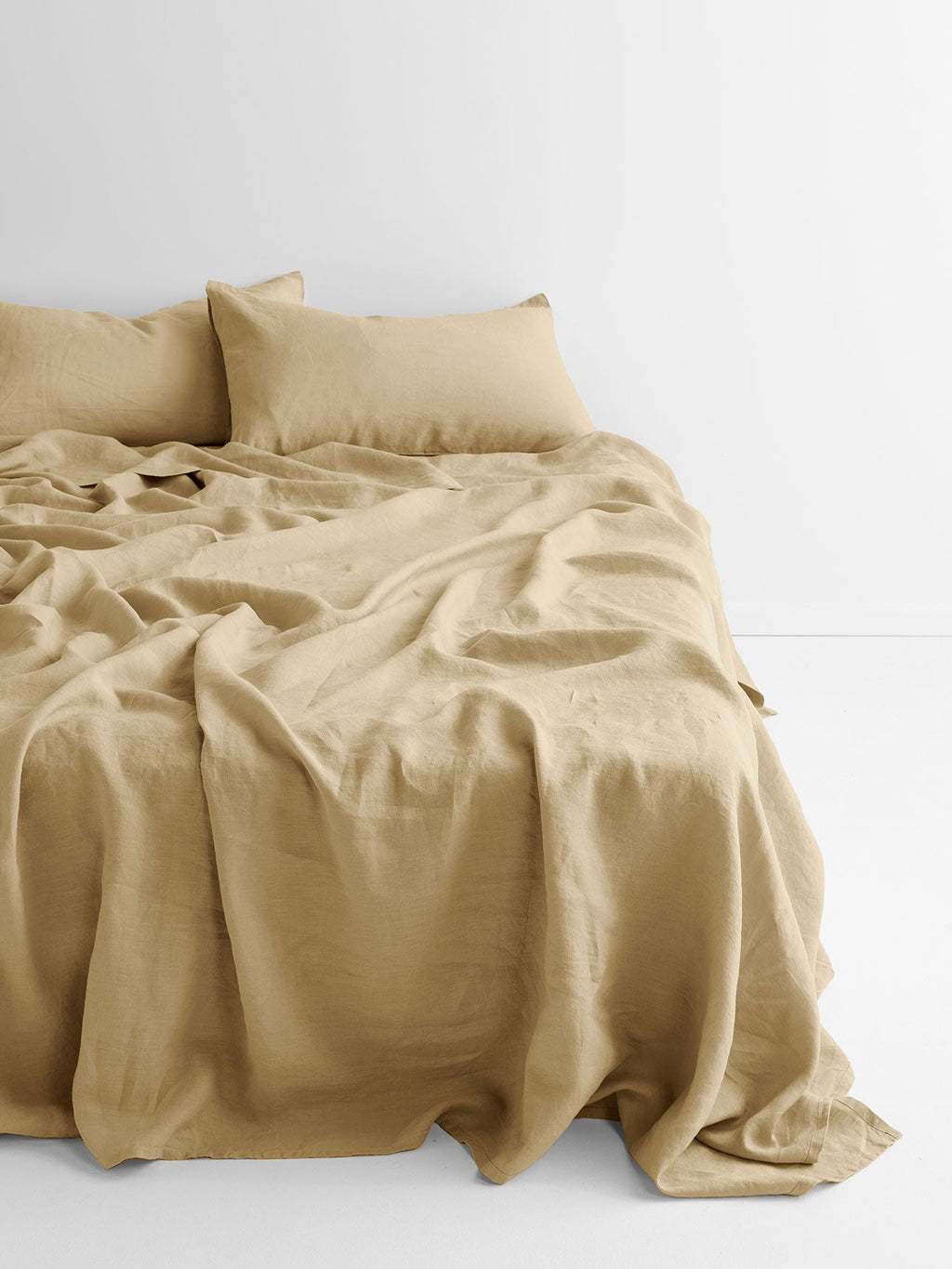 Evie Stonewash Organic Cotton Sheet Set in Caramel