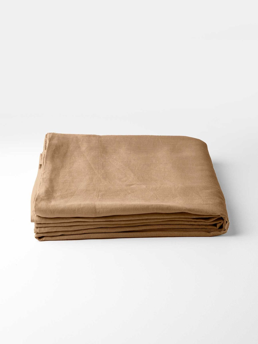 Evie Stonewash Organic Cotton Sheet Set in Toasted Pecan