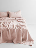 Evie Stonewash Organic Cotton Sheet Set in Blush Pink
