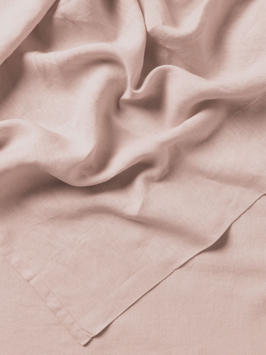 Evie Stonewash Organic Cotton Sheet Set in Blush Pink