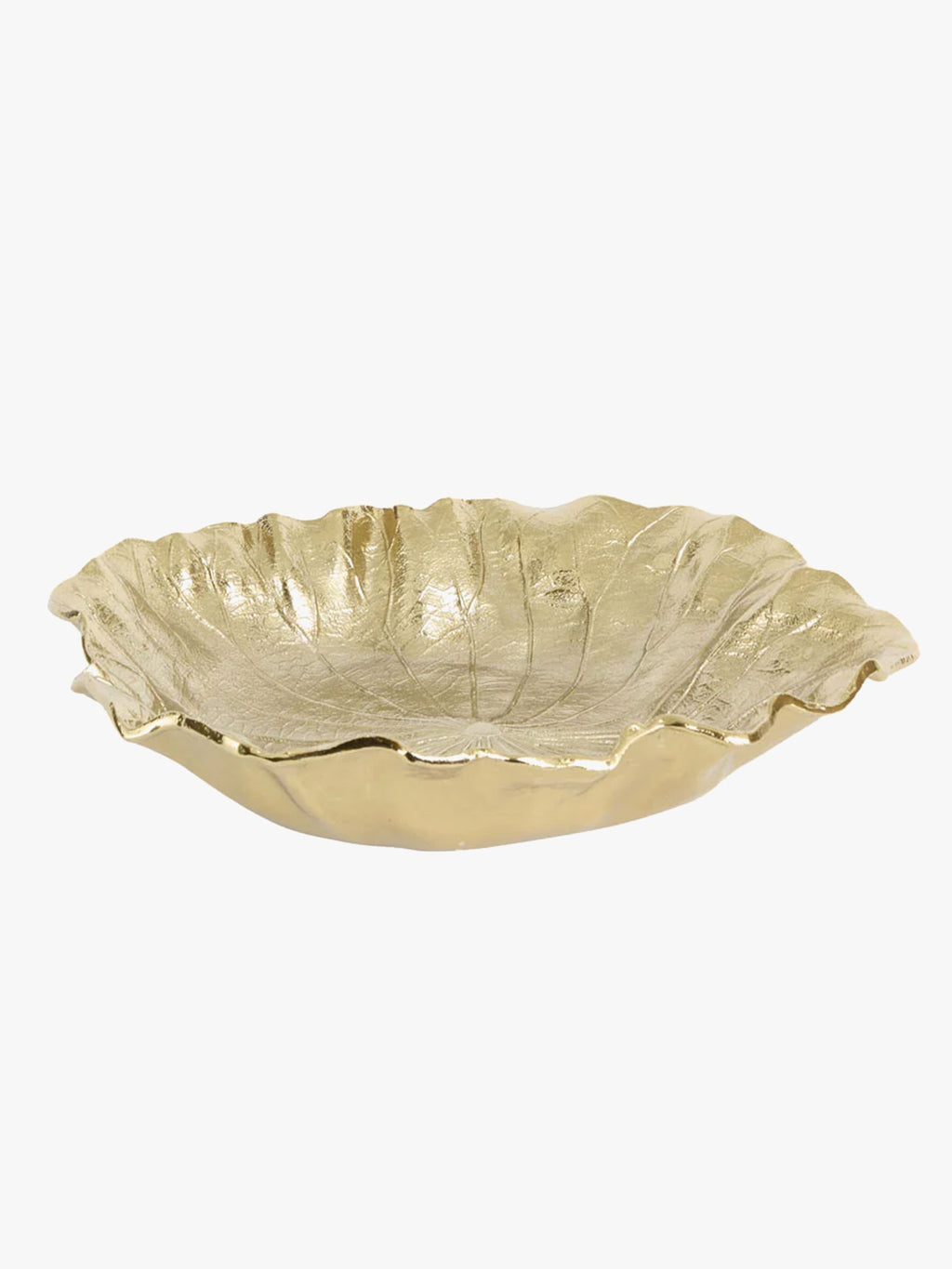 Aluminium Leaf Bowl in Gold