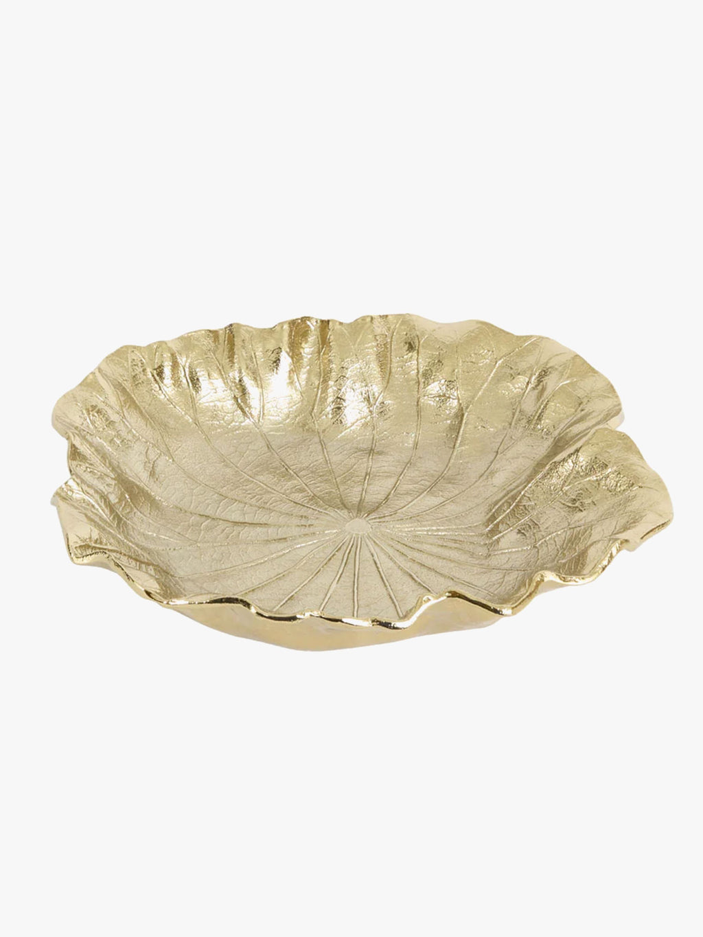 Aluminium Leaf Bowl in Gold