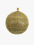 Bugle Bead Christmas Bauble in Gold