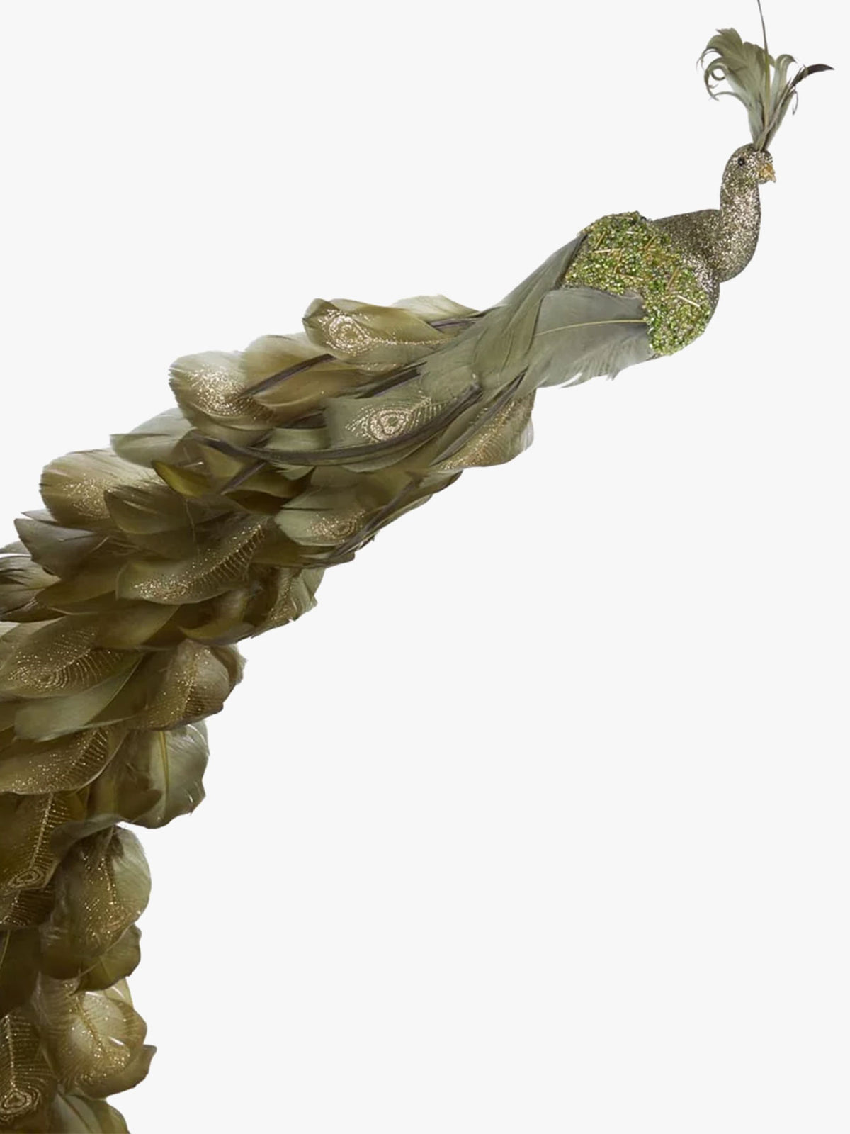 Flamenco Clip on Peacock in Green