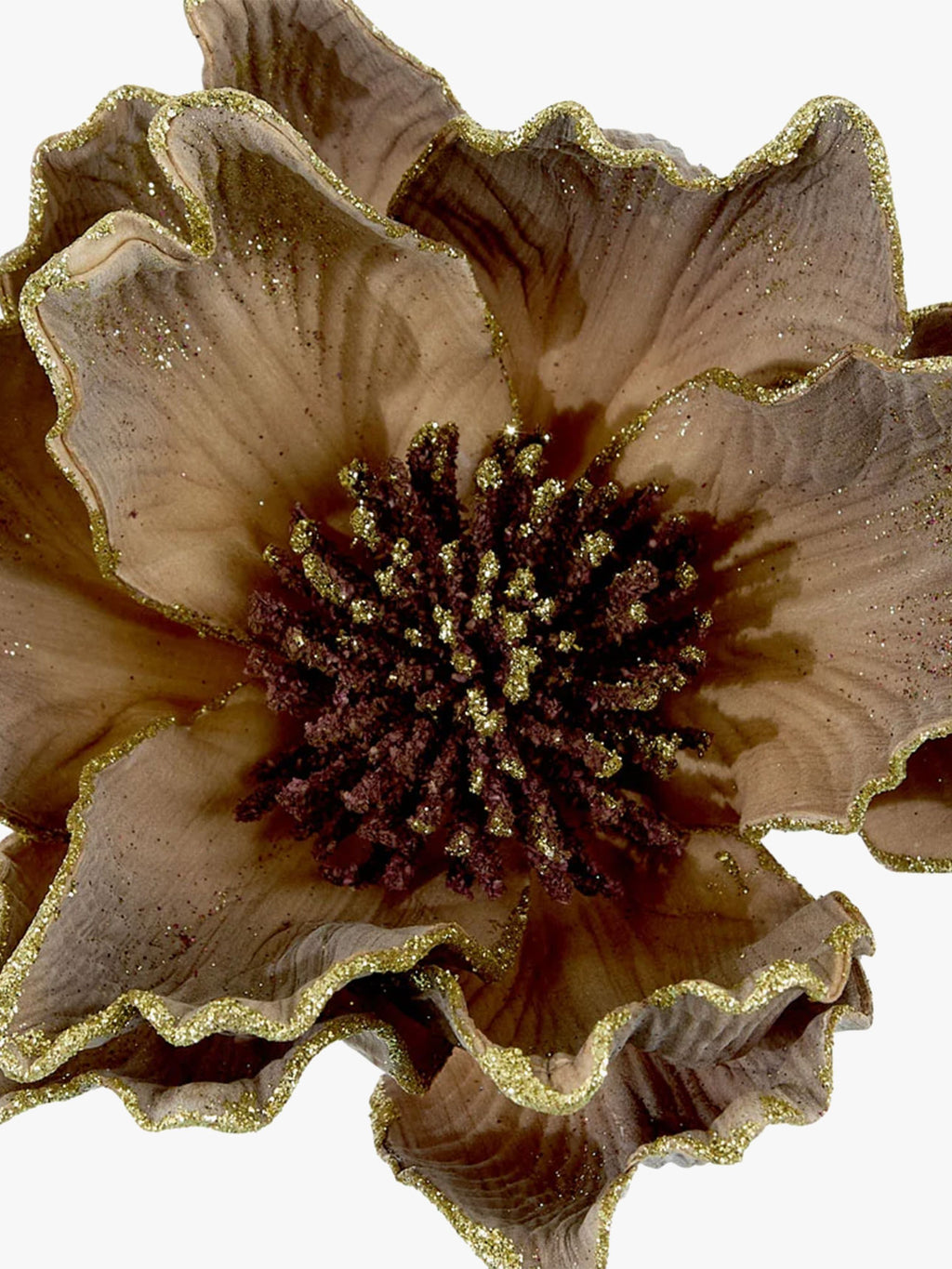 Glitter Peony Stem in Bronze