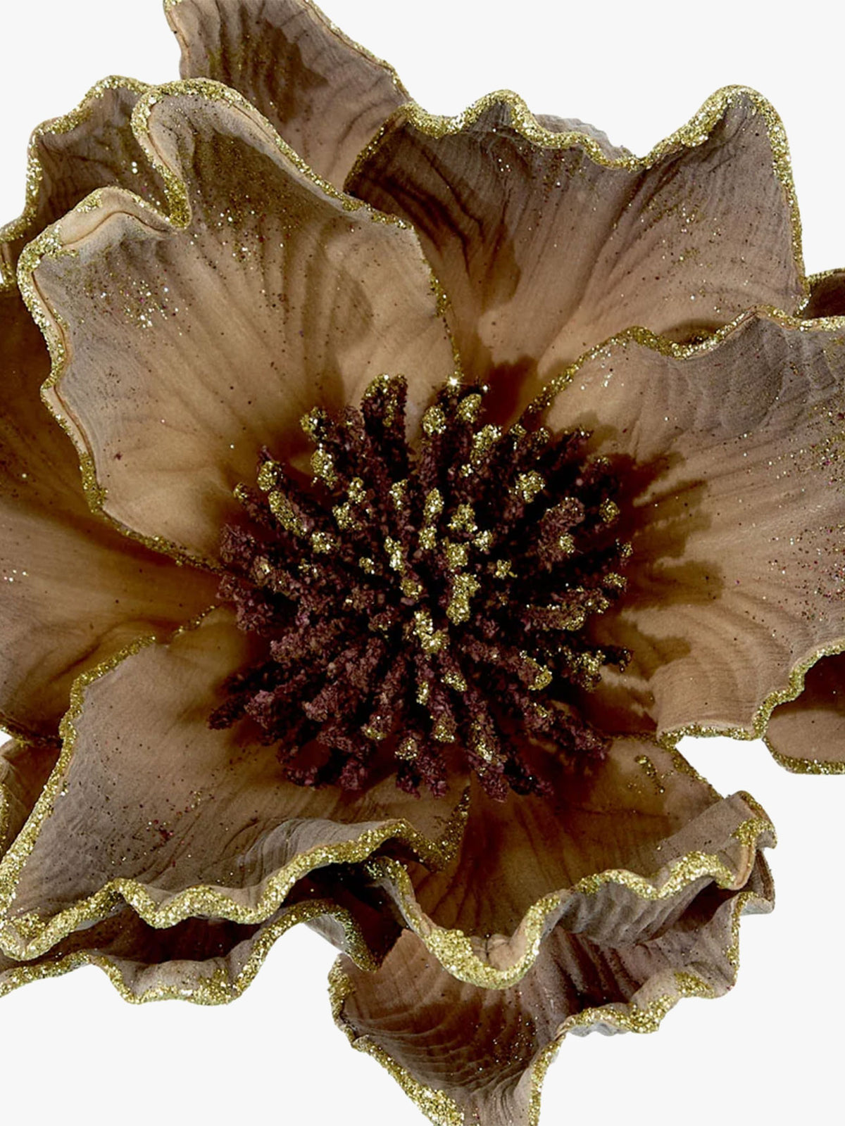 Glitter Peony Stem in Bronze