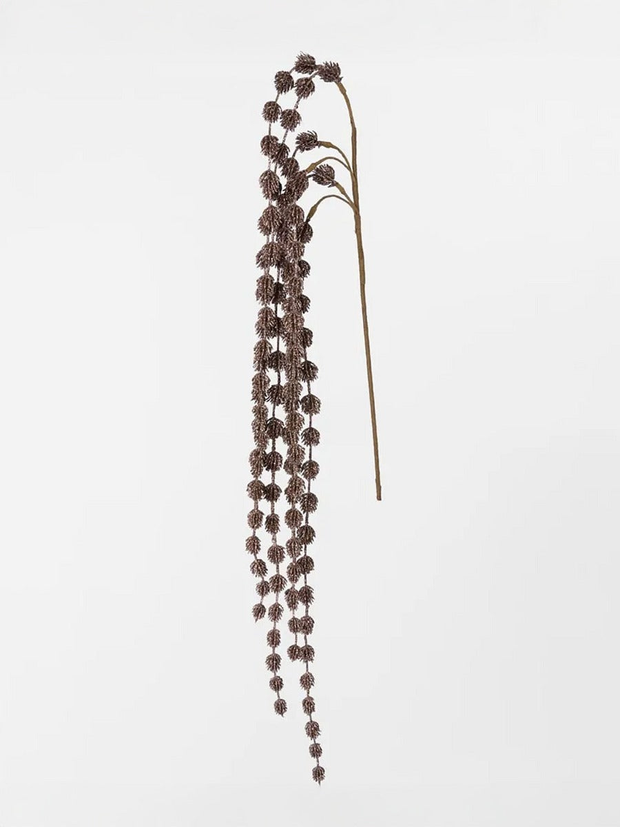Hanging Botanical Stem in Copper Glitter