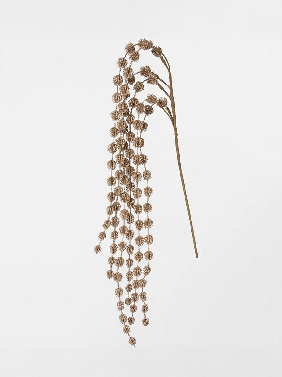 Hanging Botanical Stem in Gold Glitter