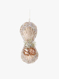 Oyster Shell Hanging Tree Decoration in Orange