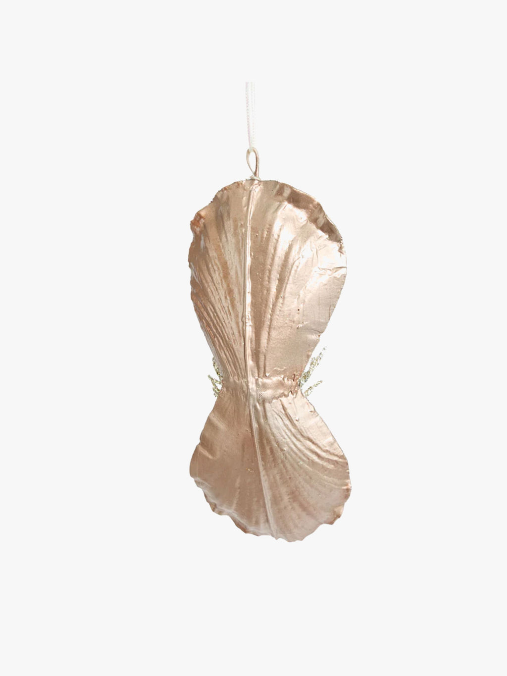 Oyster Shell Hanging Tree Decoration in Orange