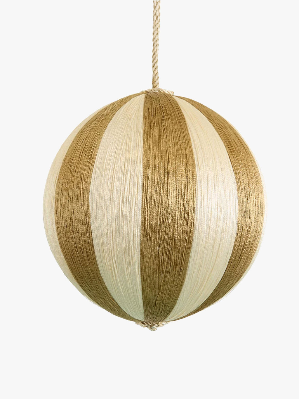 Luxury Silk Bauble in Champagne & Ivory - Large