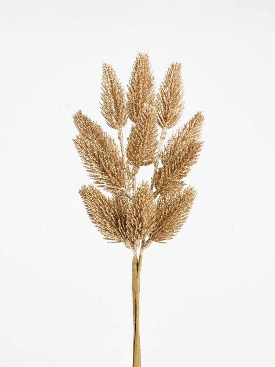 Mini Pine Bunch in Gold Glitter