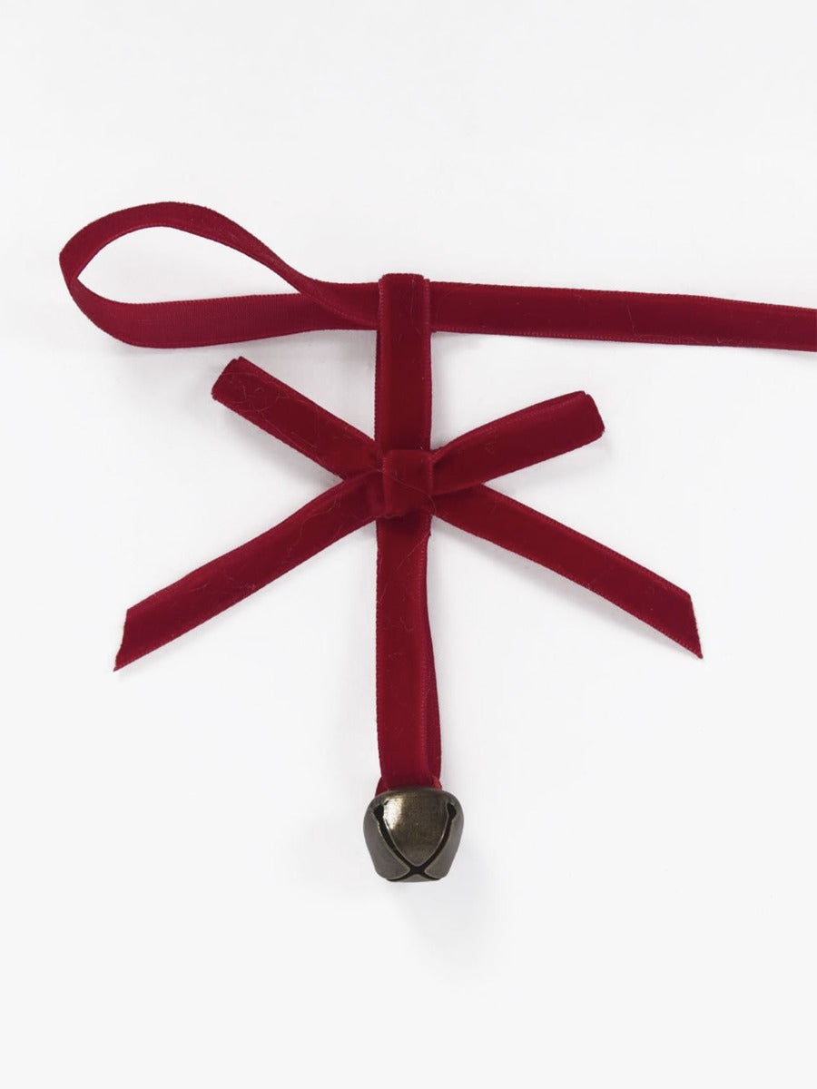 Red Velvet Ribbon and Bell Gardland