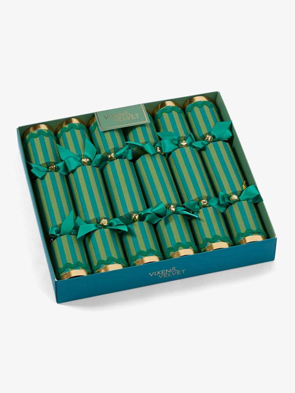 Verdant Stripe Green Bon Bons - Box of 6