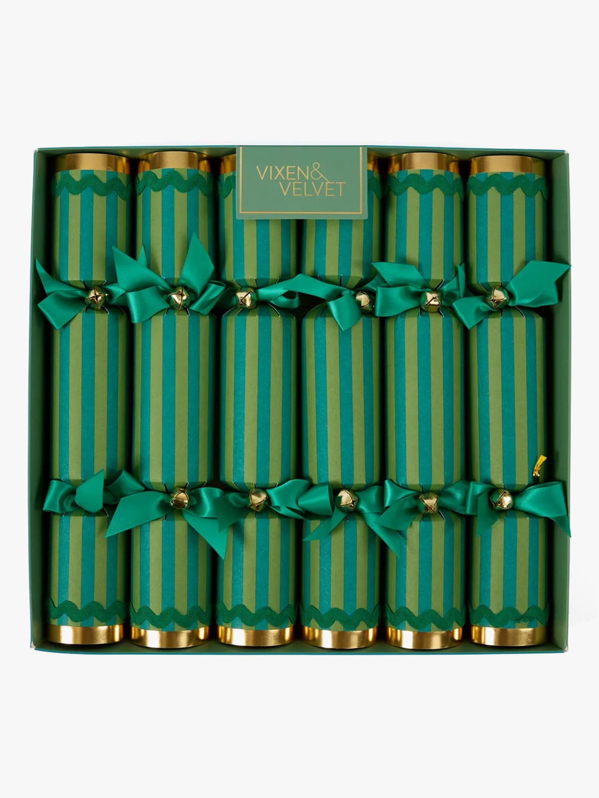 Verdant Stripe Green Bon Bons - Box of 6